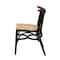 Baxton Studio Parthenia MidCentury  Black and Walnut Brown Finished Mahogany Wood and Natural Rattan Dining Chair 224-12838-ZORO - alternate 2